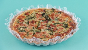 Tortas Salgadas > Quiche Escarola Com Bacon